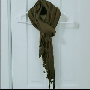 Olive Green Knit Scarf